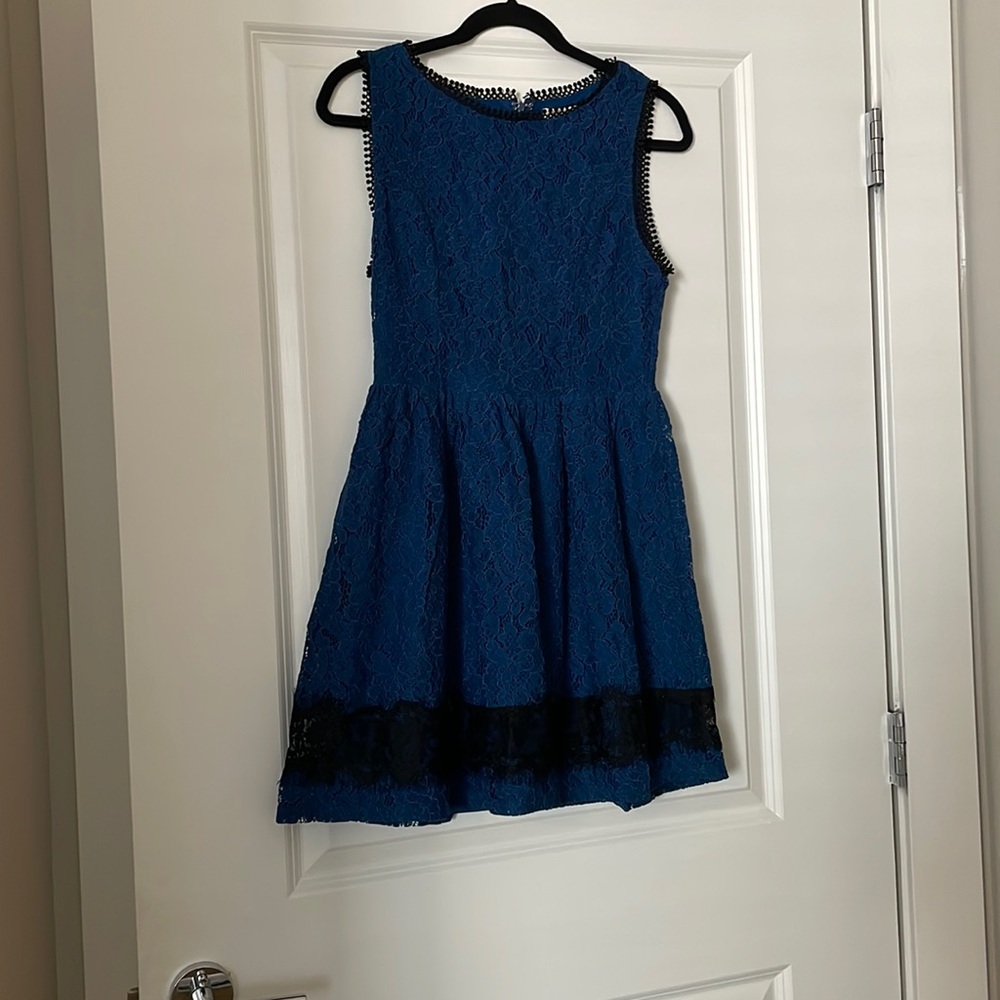 Blue lace dress